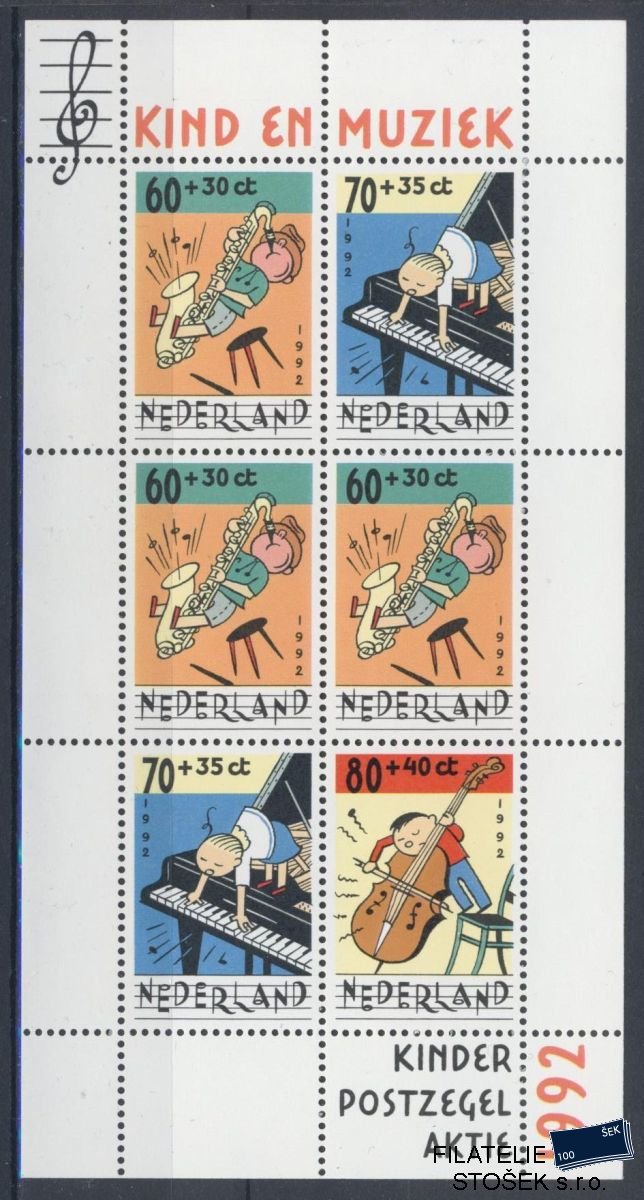 Holandsko známky Mi 1451-3 (Bl.37)