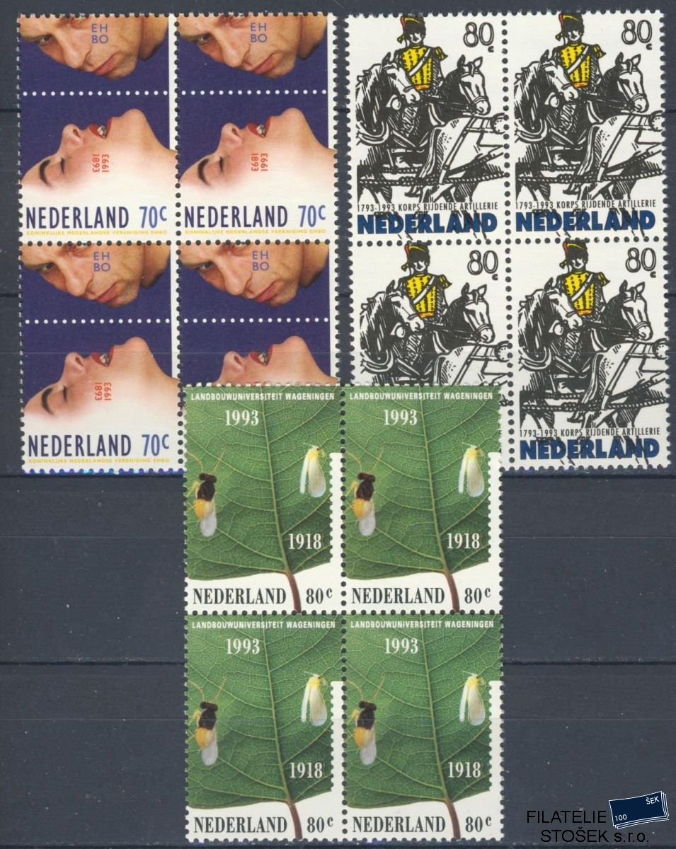 Holandsko známky Mi 1465-7 Čtyřbloky