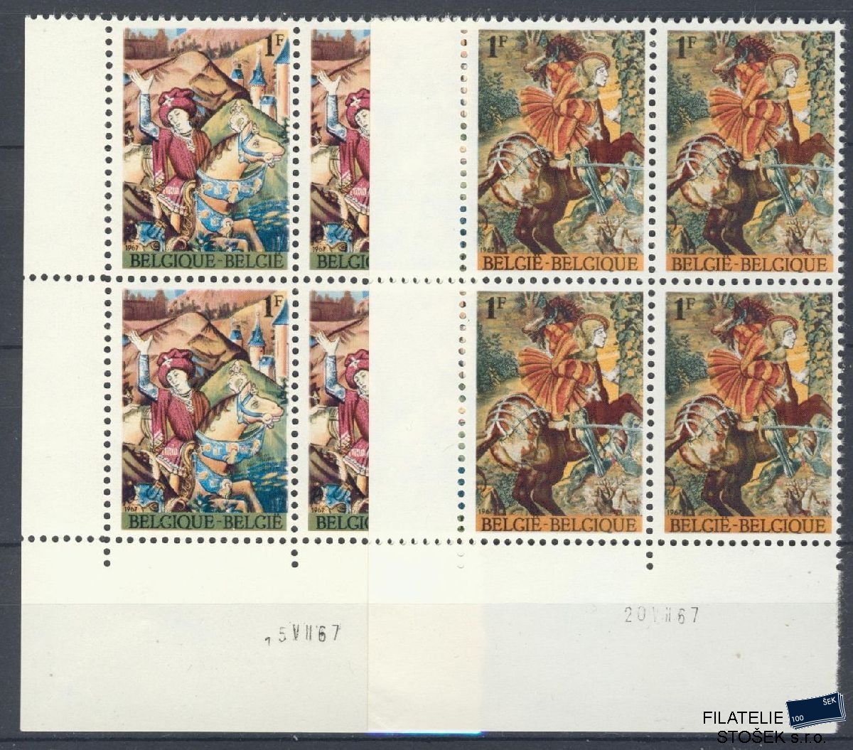 Belgie známky Mi 1482-83 4 Blok