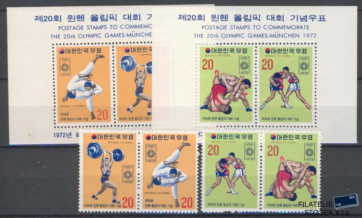 Korea Jižní známky Mi 845-8+Bl.354-5