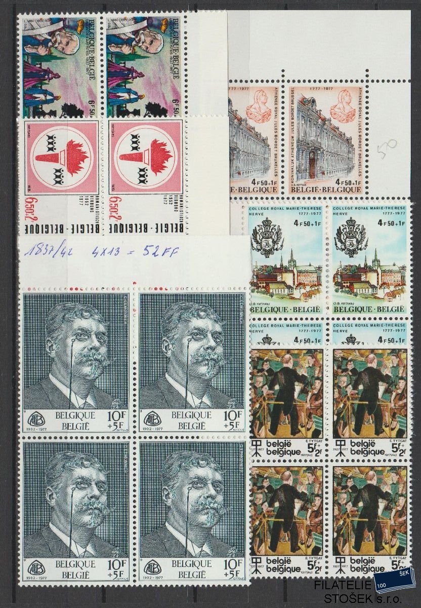 Belgie známky Mi 1895-1900 4 Blok