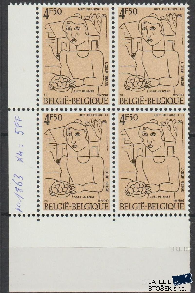 Belgie známky Mi 1920 4 BloK