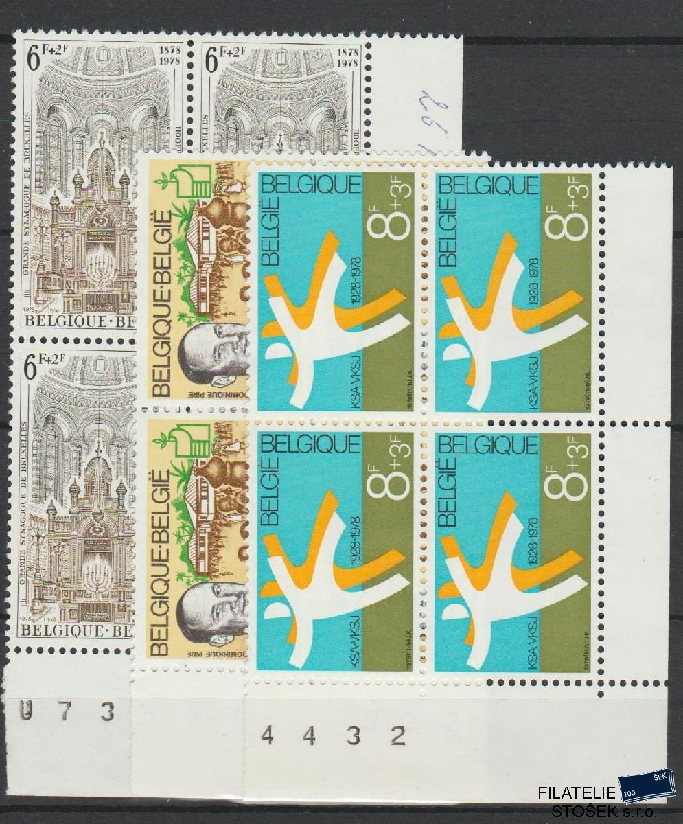 Belgie známky Mi 1970-72 4 Blok