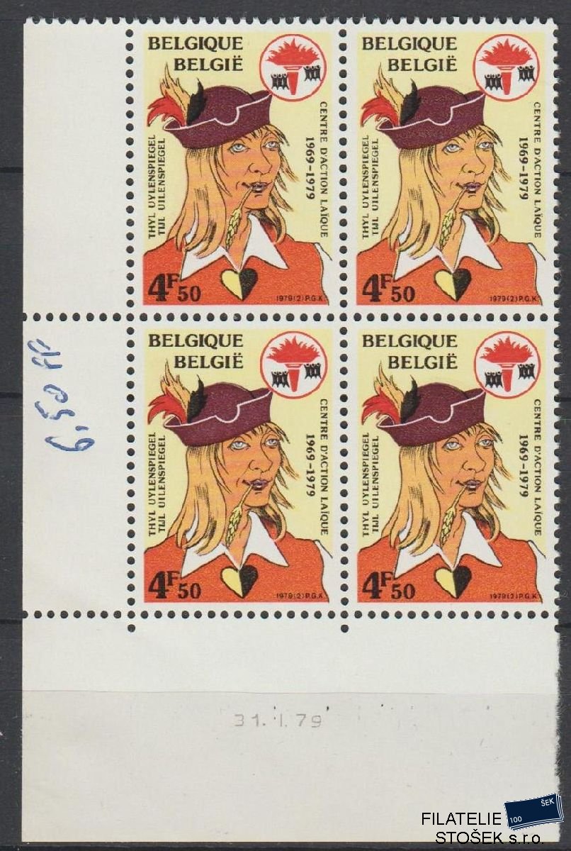 Belgie známky Mi 1975 4 Blok