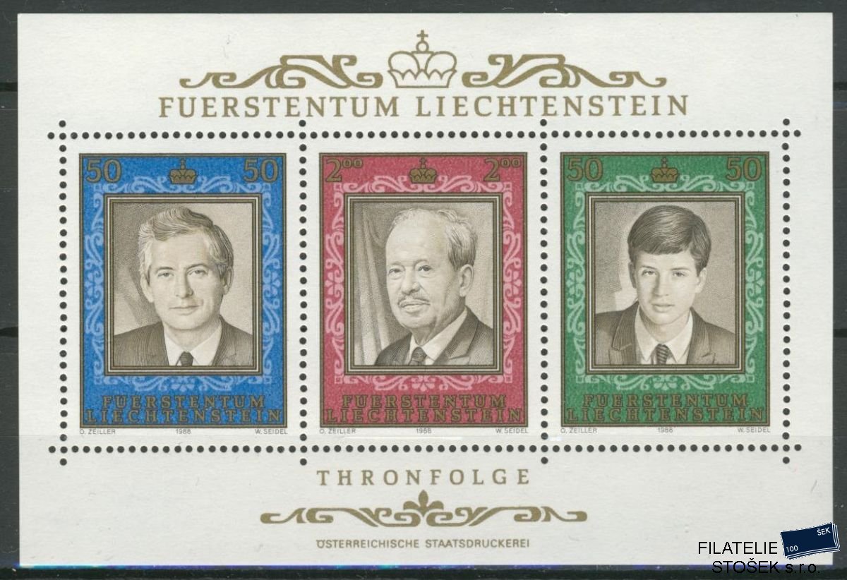 Liechtenstein známky Mi 942-4 (Bl.13)