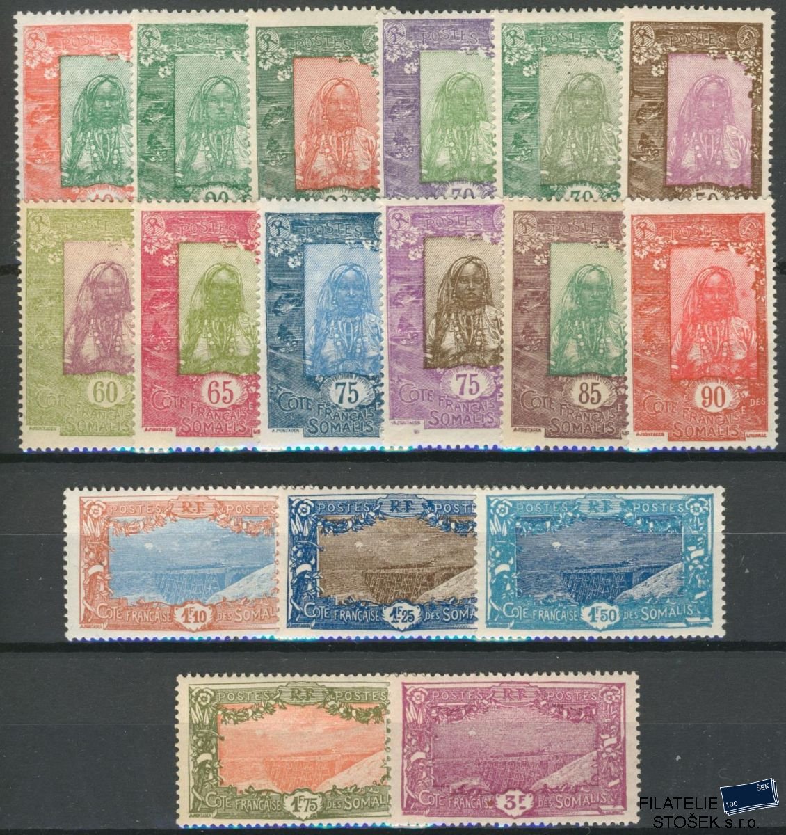 Cote des Somalis známky Yv 122-36