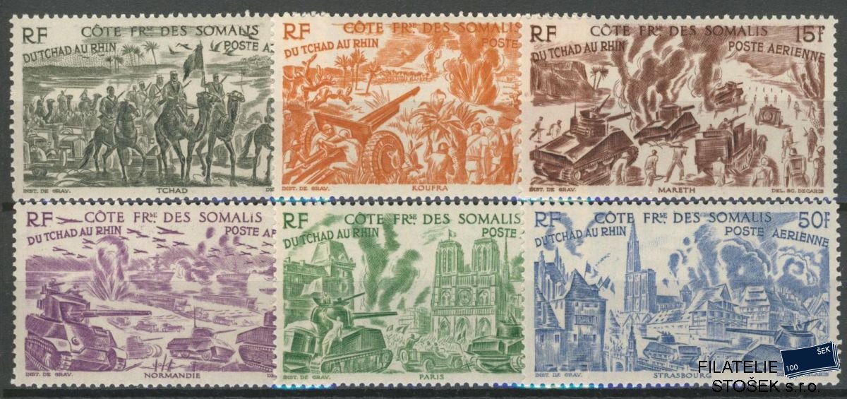Cote des Somalis známky 1946 Tchad du Rhin