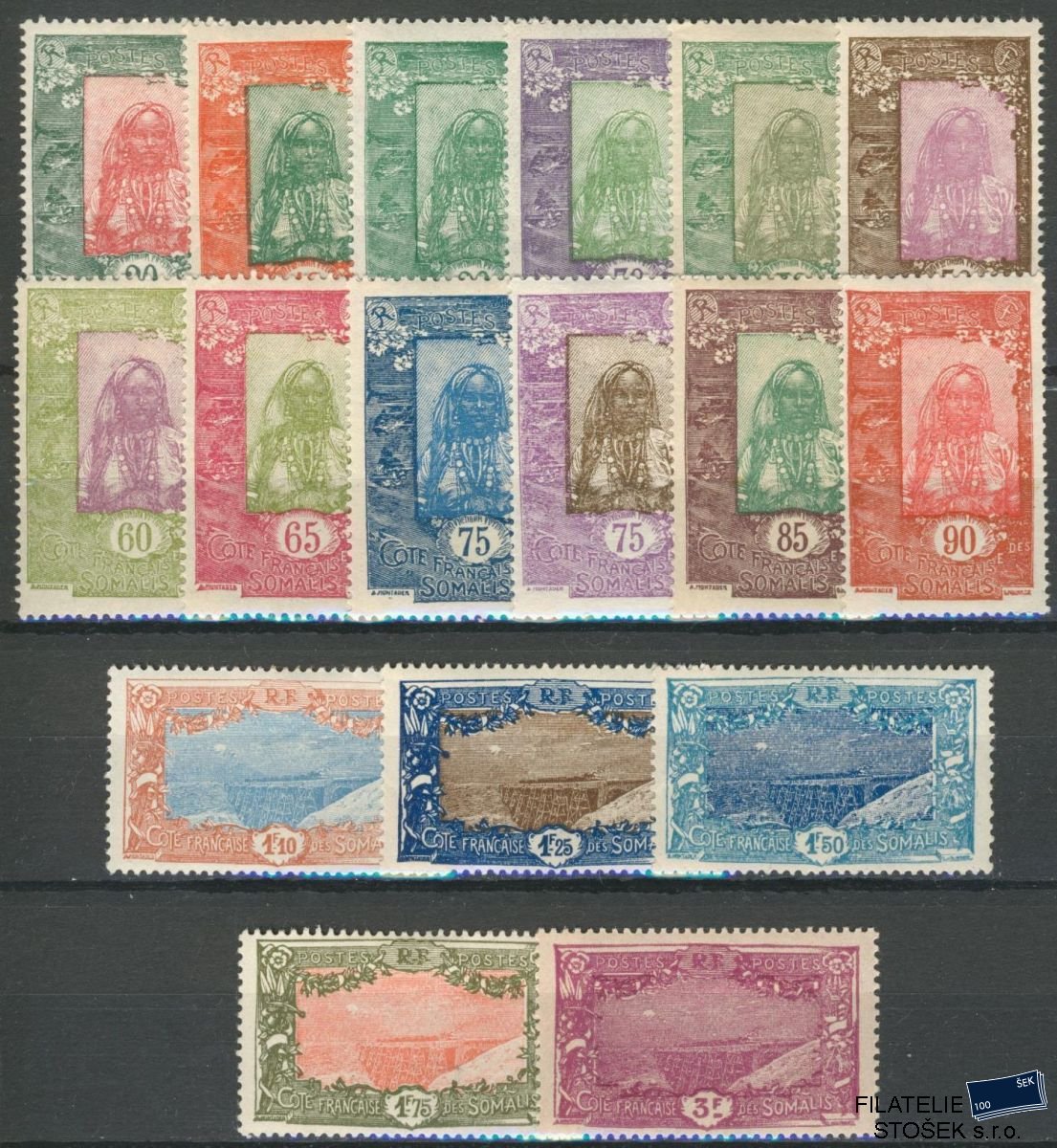 Cote des Somalis známky Yv 122-36