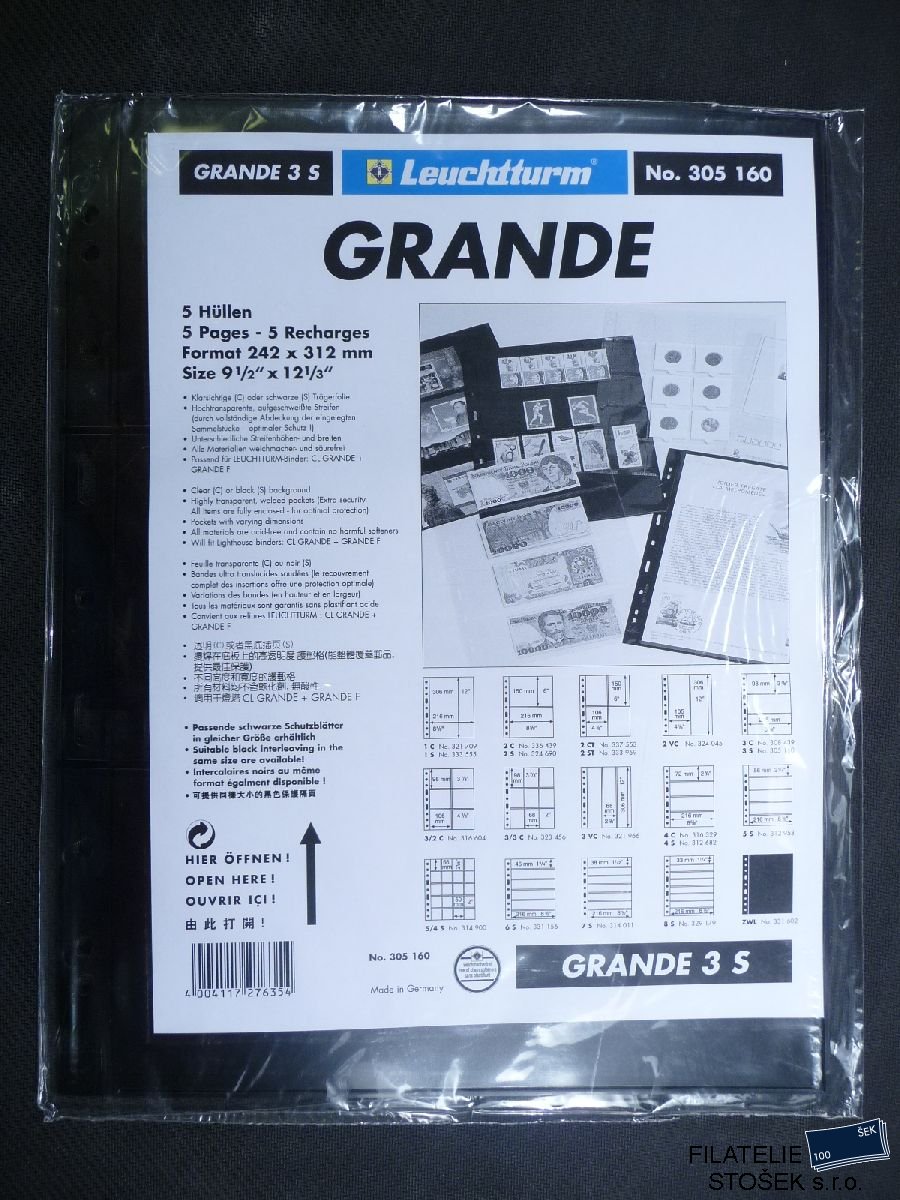 Plastové listy GRANDE 3 S - 10 Balení - 50 ks
