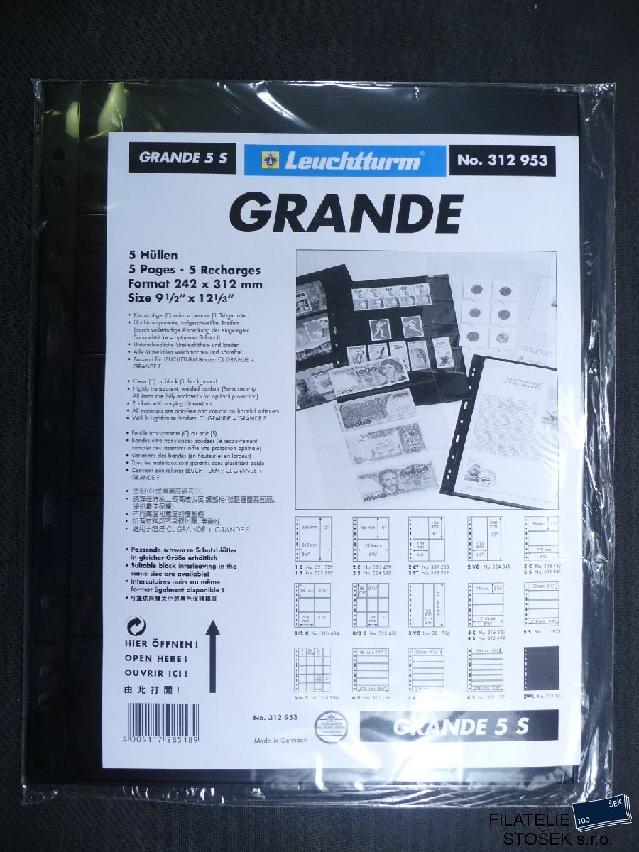 Plastové listy GRANDE 5 S - 10 Balení - 50 ks