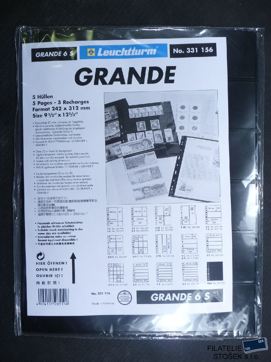 Plastové listy GRANDE 6 S - 10 Balení - 50 ks