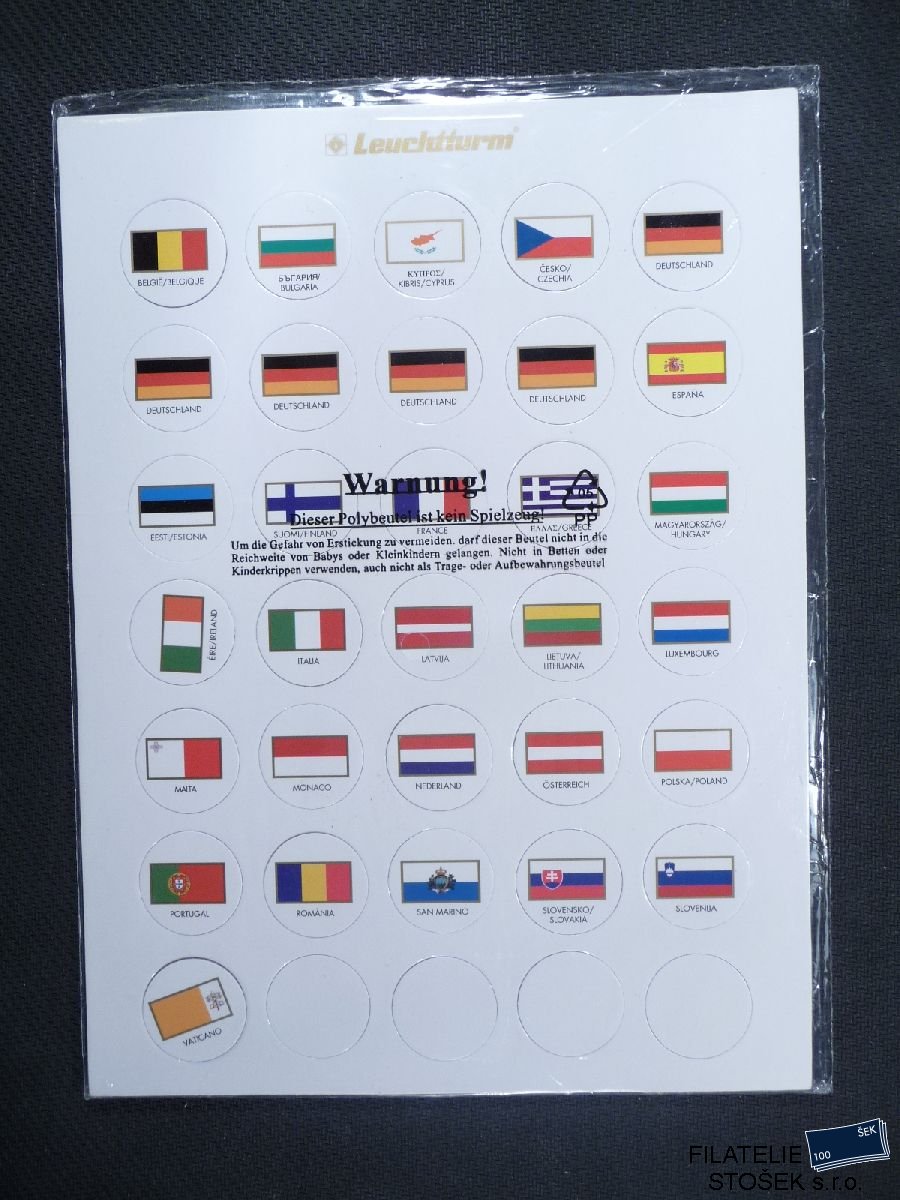 Listy na mince - Optima vlajky
