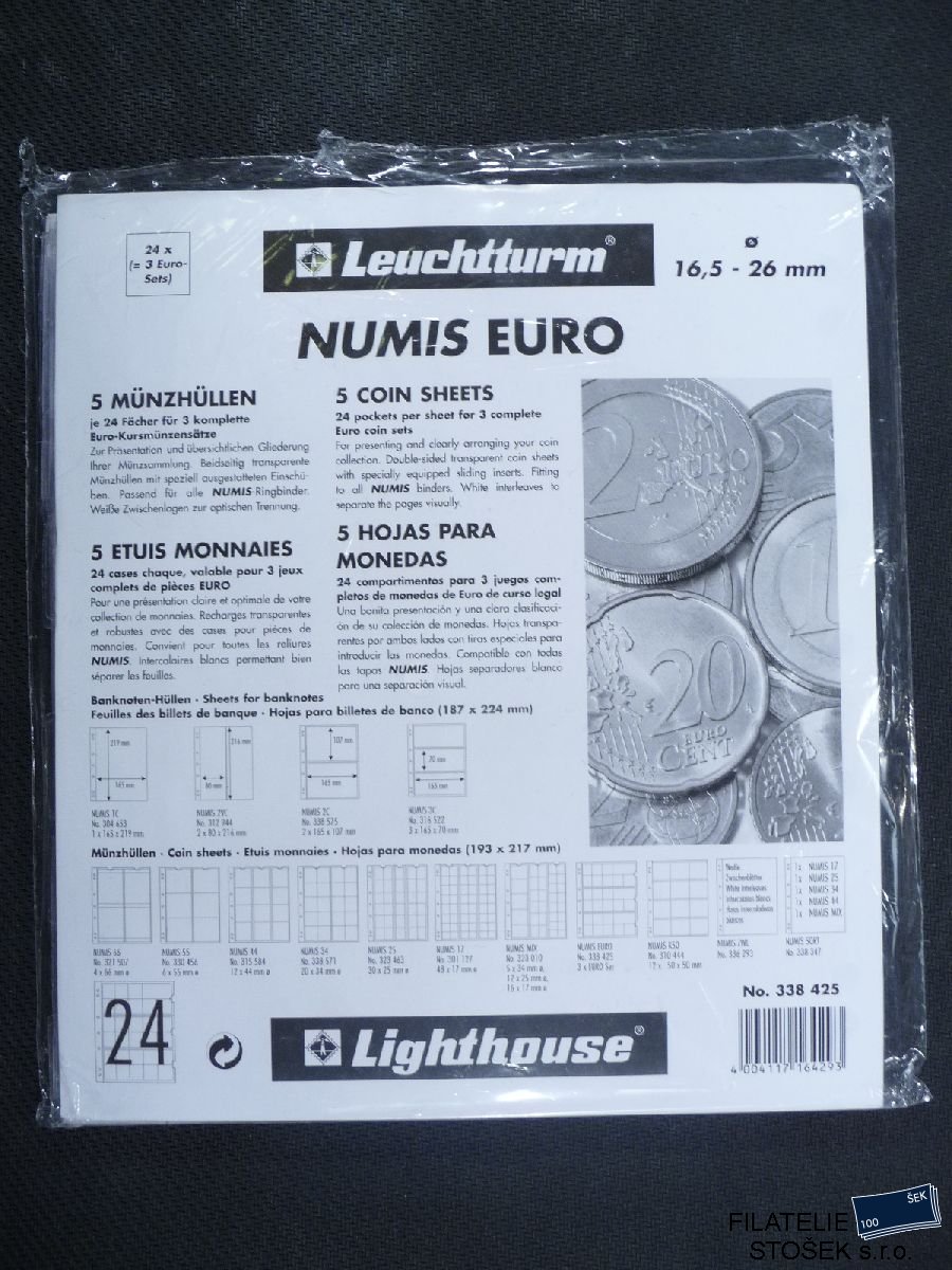 Listy na mince NH Euro