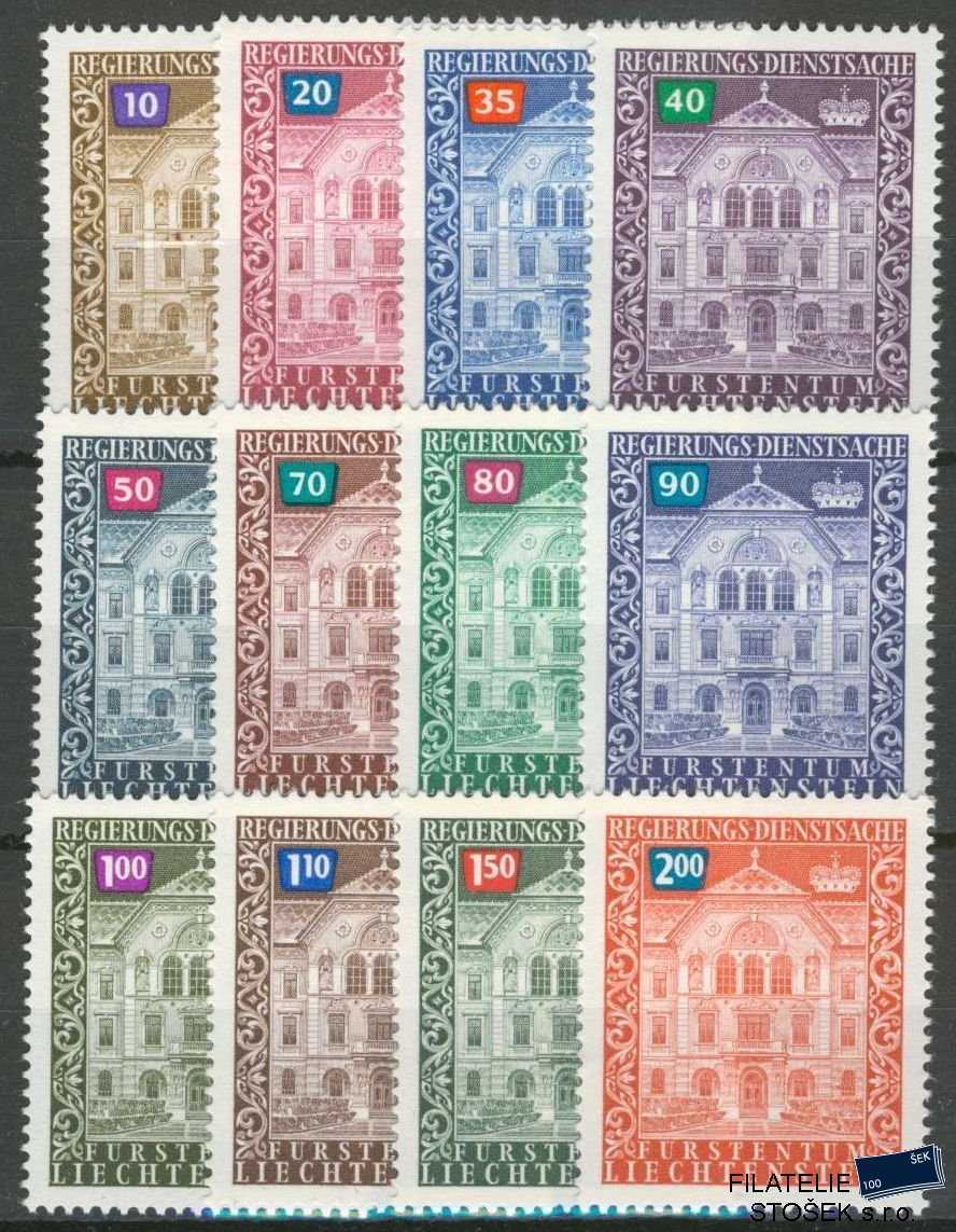 Liechtenstein známky Mi D 57-68