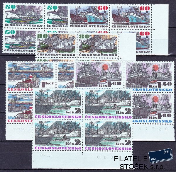 ČSSR známky 1979-85 Čtyřbloky krajové