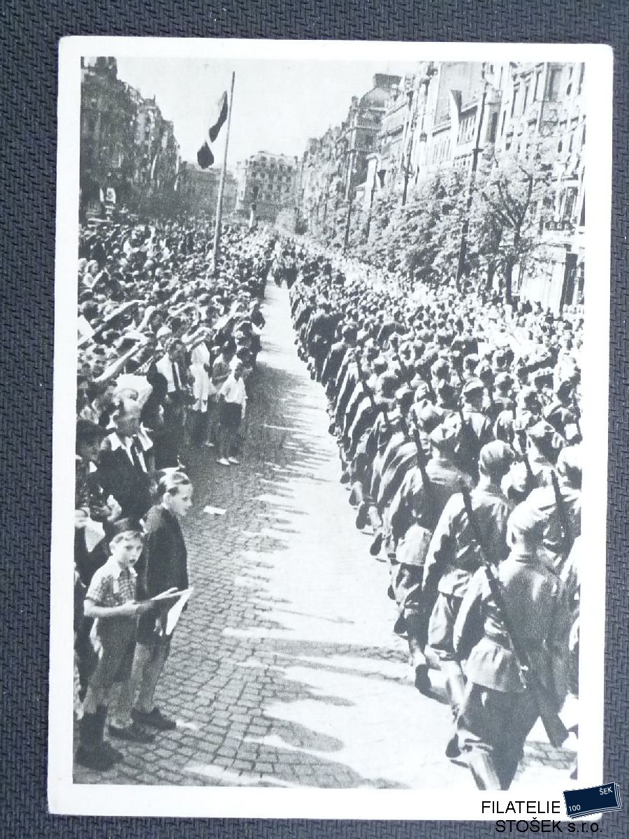 Pohlednice - Náměty  - Vojenské - Praha 1945