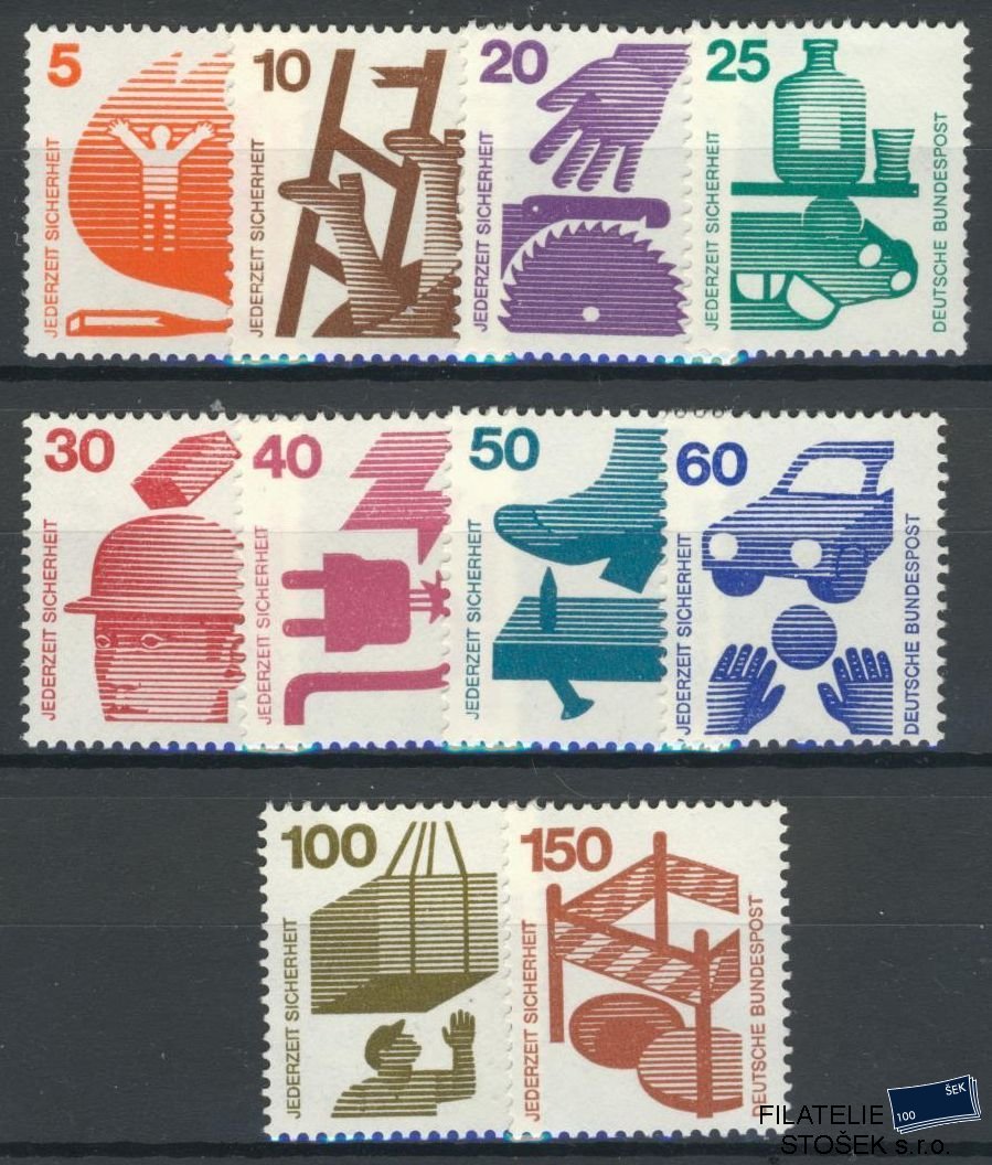 Bundes známky Mi 694-703