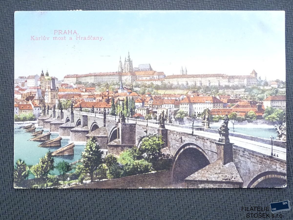 Pohlednice - Praha - Karlův most a Hradčany