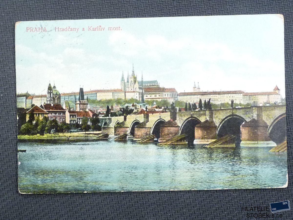 Pohlednice - Praha - Hradčany a Karlův most