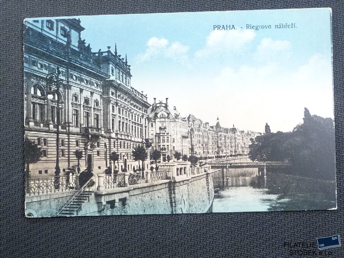 Pohlednice - Praha - Riegrovo nábřeží