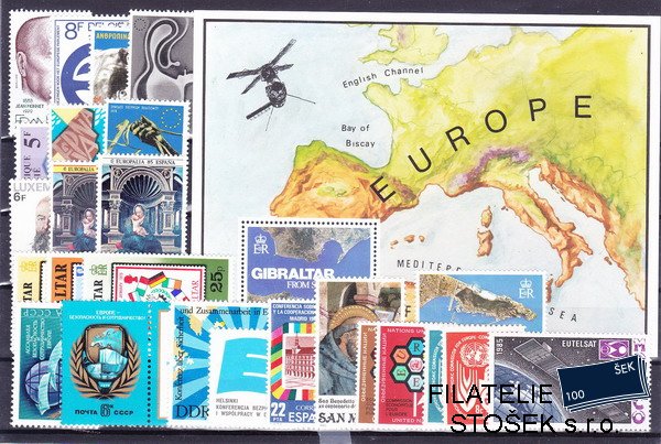 Evropa - sestava známek na kartičce A5