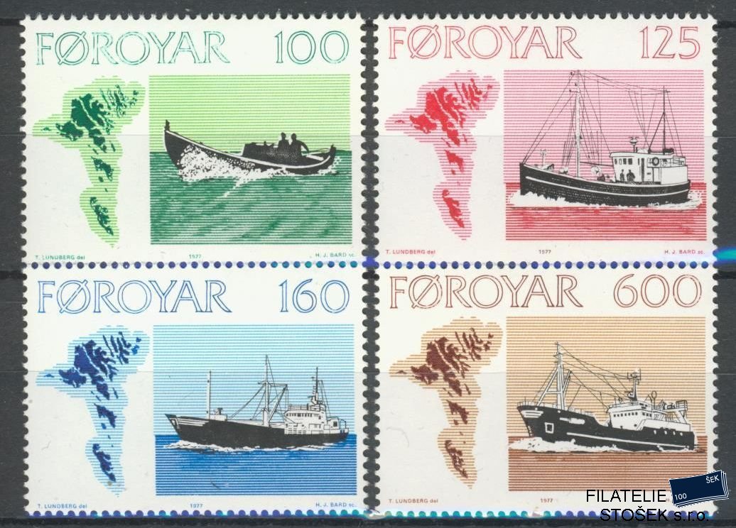 Faerské ostrovy známky Mi 24-7