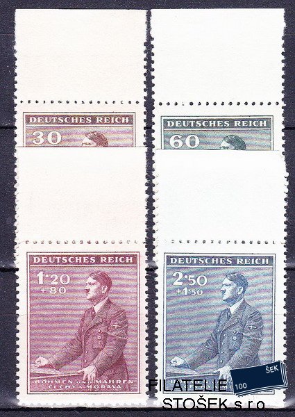 Protektorát známky 0074-7 známky s okrajem