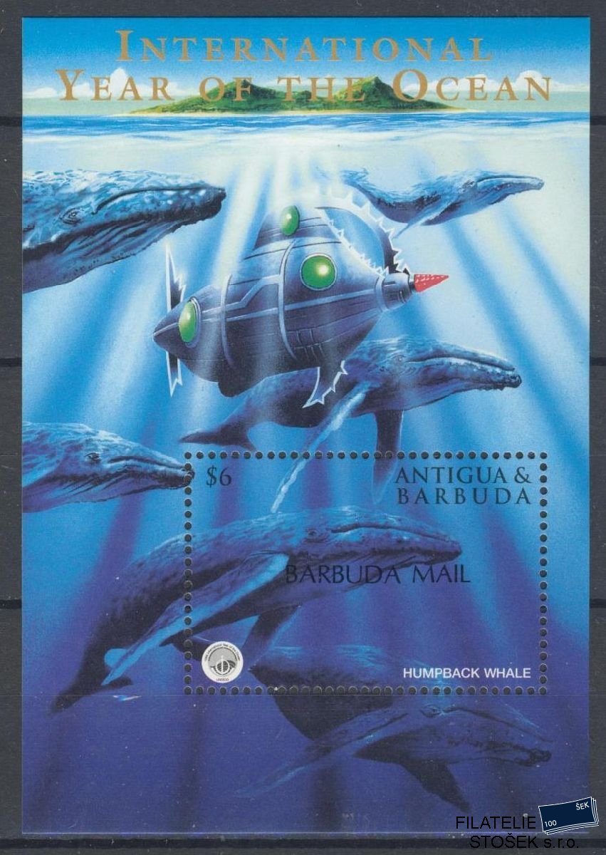 Barbuda známky Mi Blok 337 - Ryby
