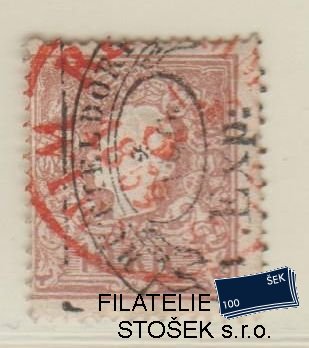 Rakousko známky Mi 14 Červené razítko + Hutteldorf