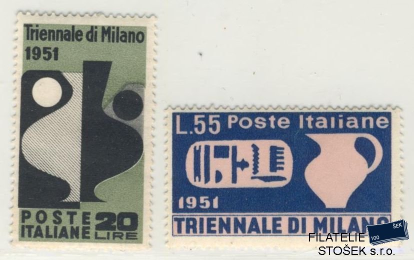 Itálie známky Mi 839-40 Nahnědlý lep