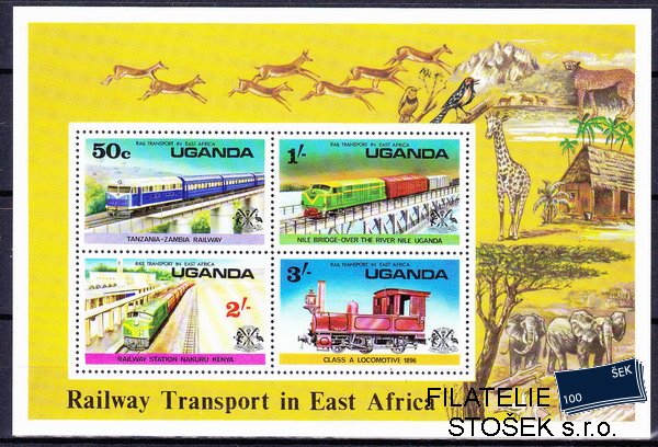 Uganda známky Mi 0145-8 (Bl.3)