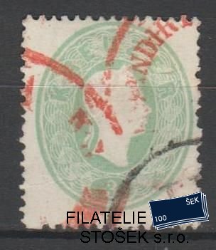 Rakousko známky Mi 19 Červené razítko