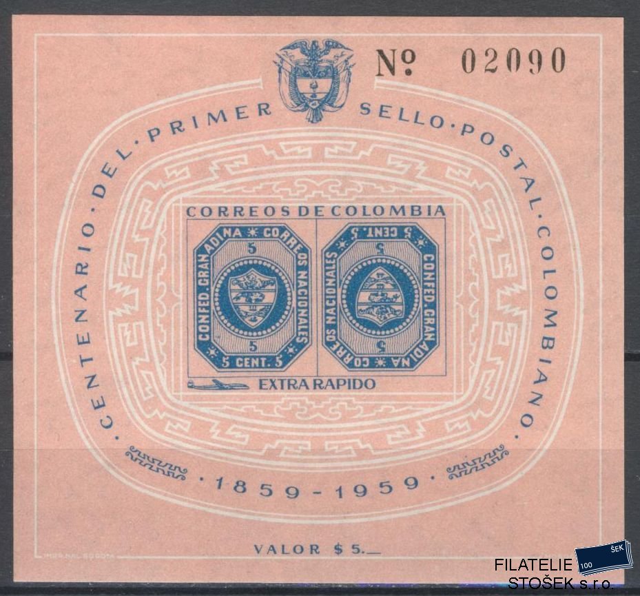 Colombia známky Mi Blok 15