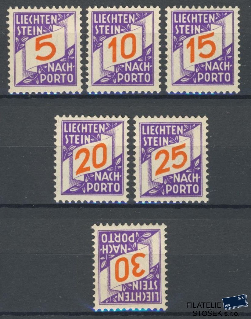 Liechtenstein známky Mi P 13-20 1x Nálepka P20