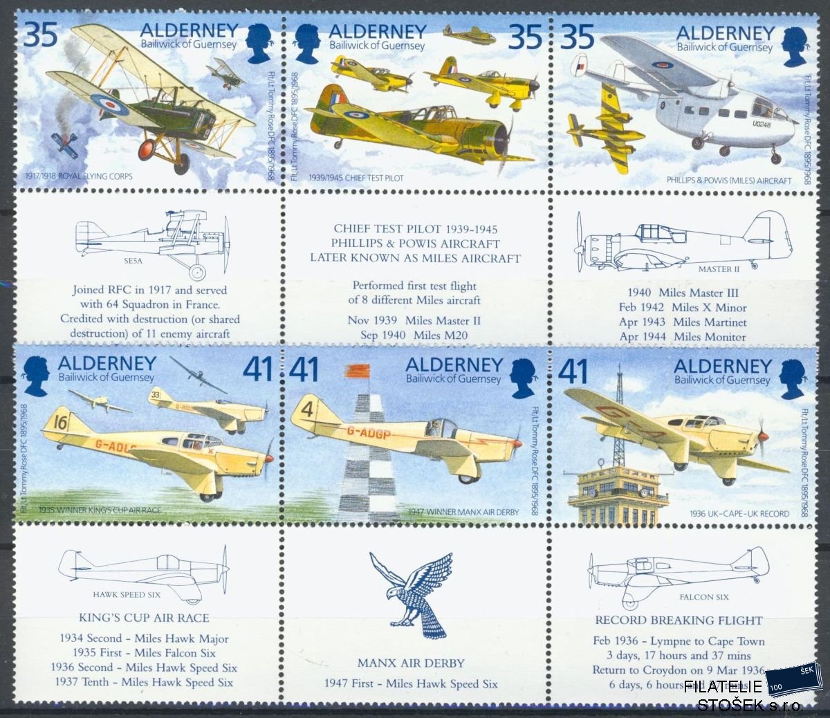Alderney známky Mi 0083-8 St Kupóny