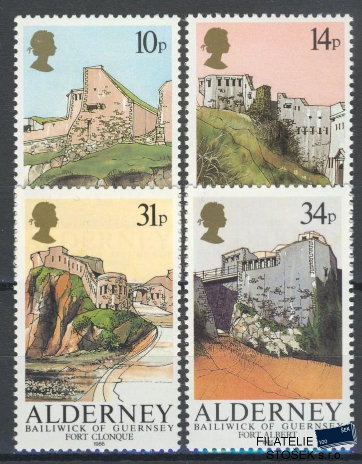 Alderney známky Mi 0028-31