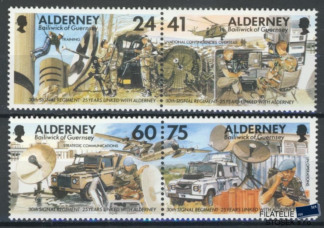 Alderney známky Mi 0090-3 St