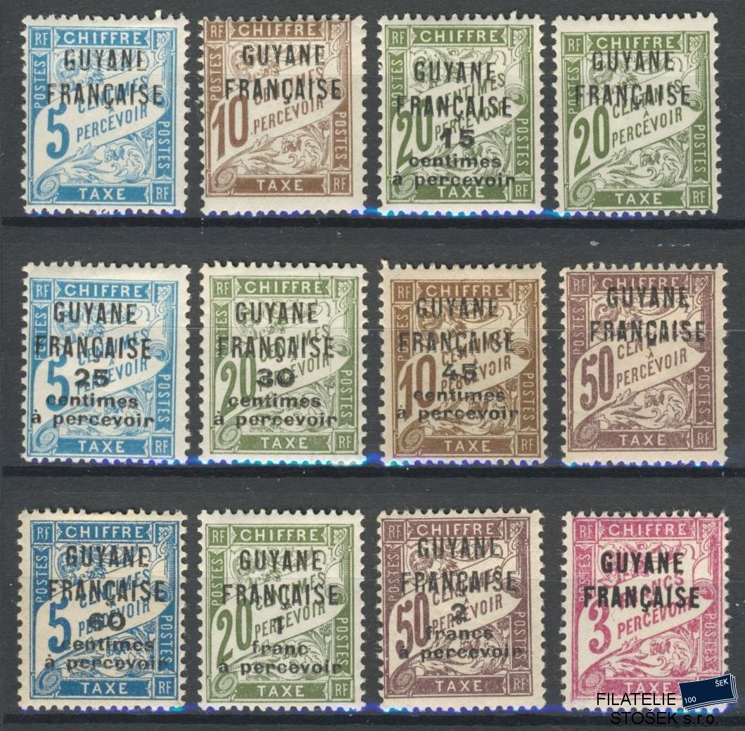 Guyane známky Yv TT 01-12
