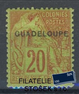 Guadeloupe známky Yv 020 zkoušená