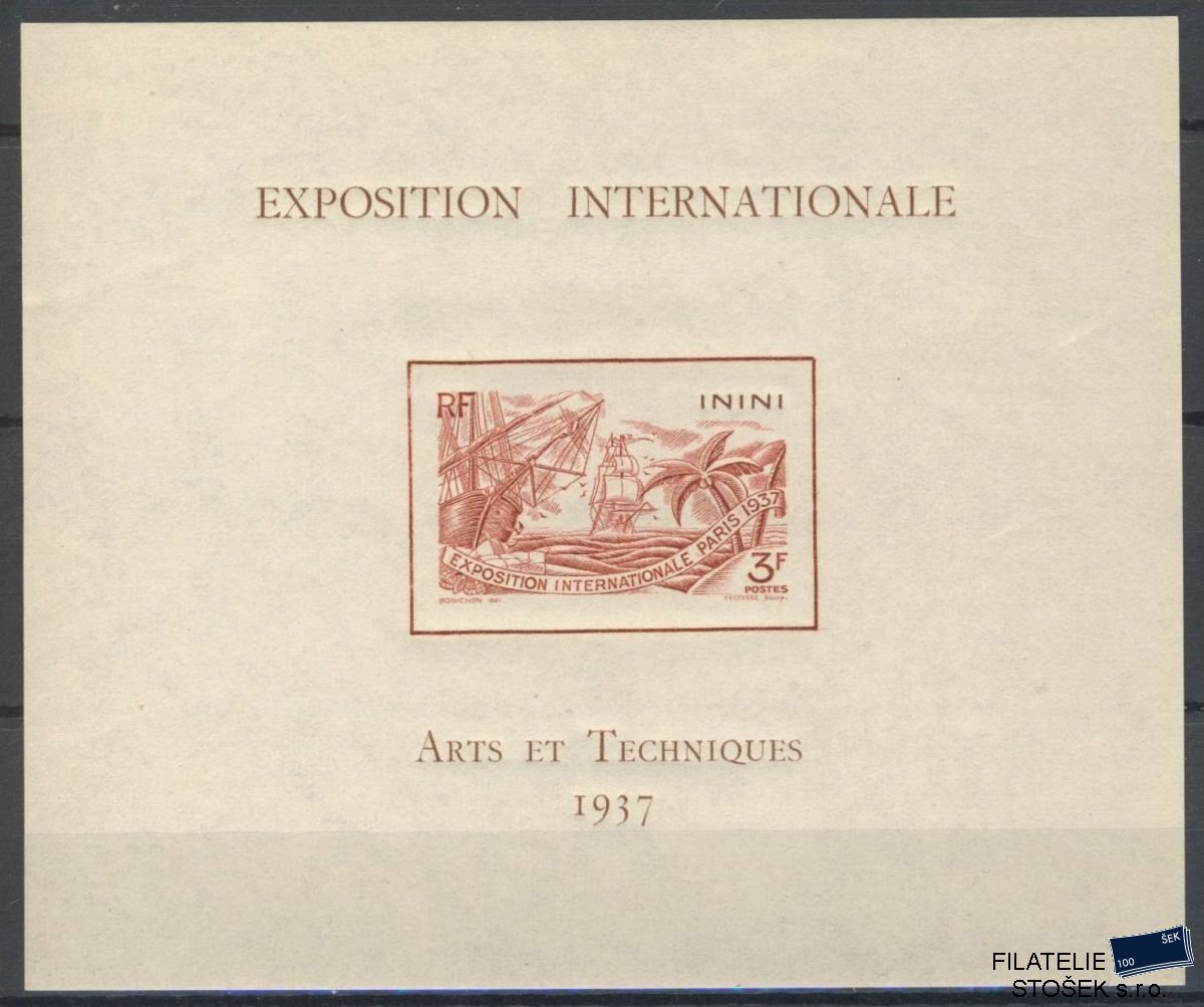 Inini známky 1937 Exposition internationale de Paris-BF