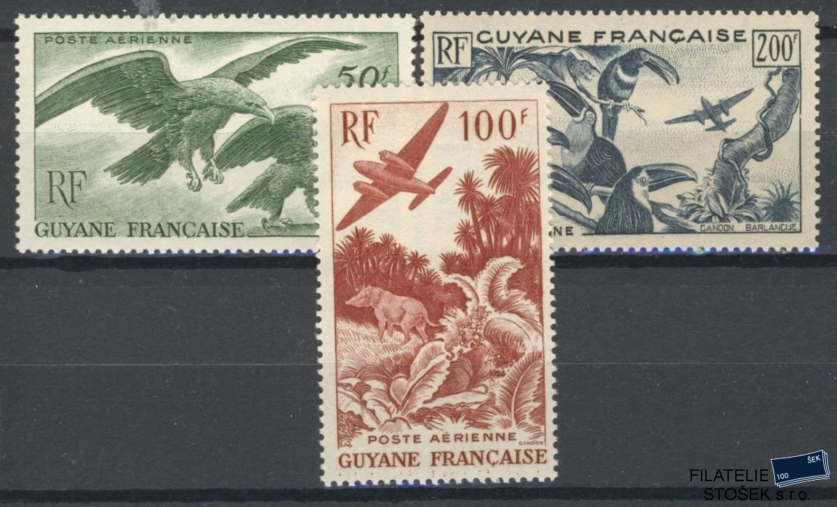 Guyane známky Yv PA 35-37