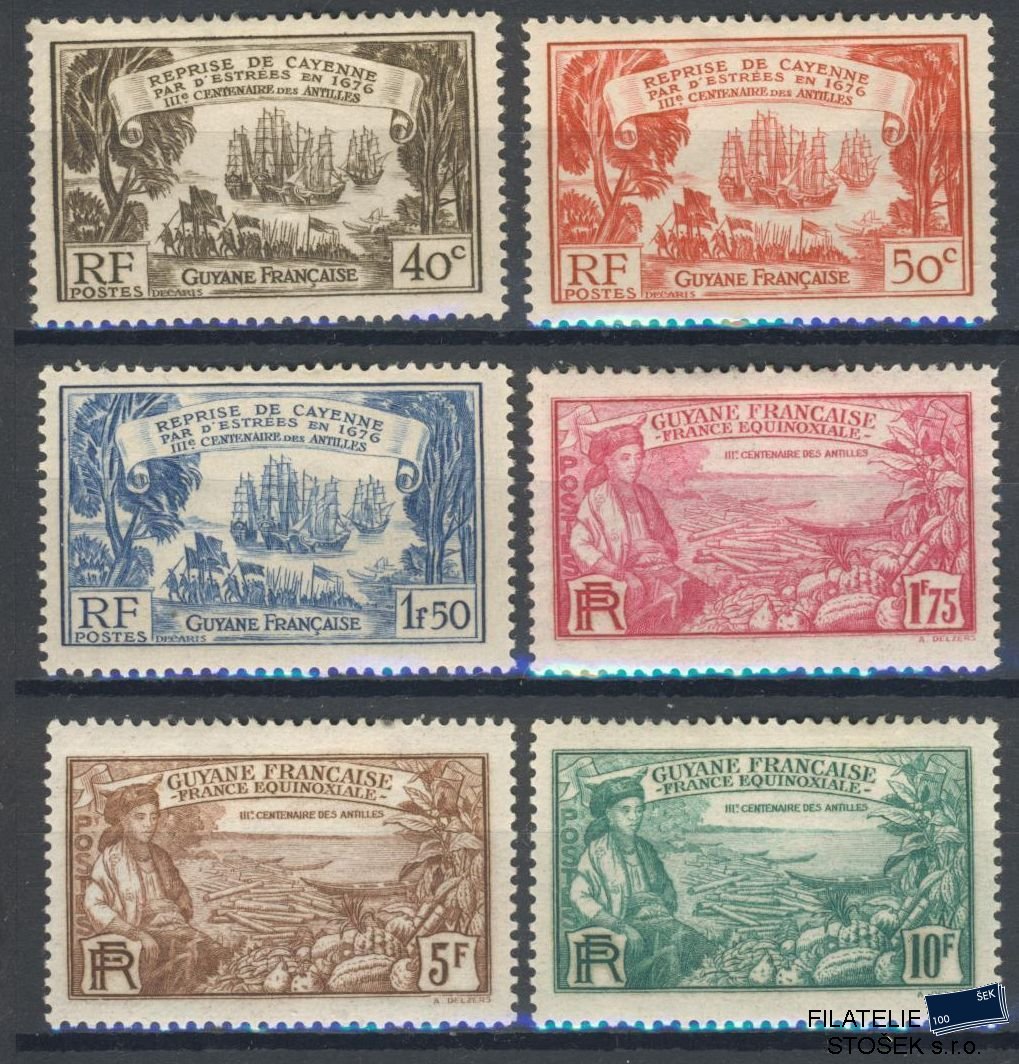 Guyane známky Yv 137-42