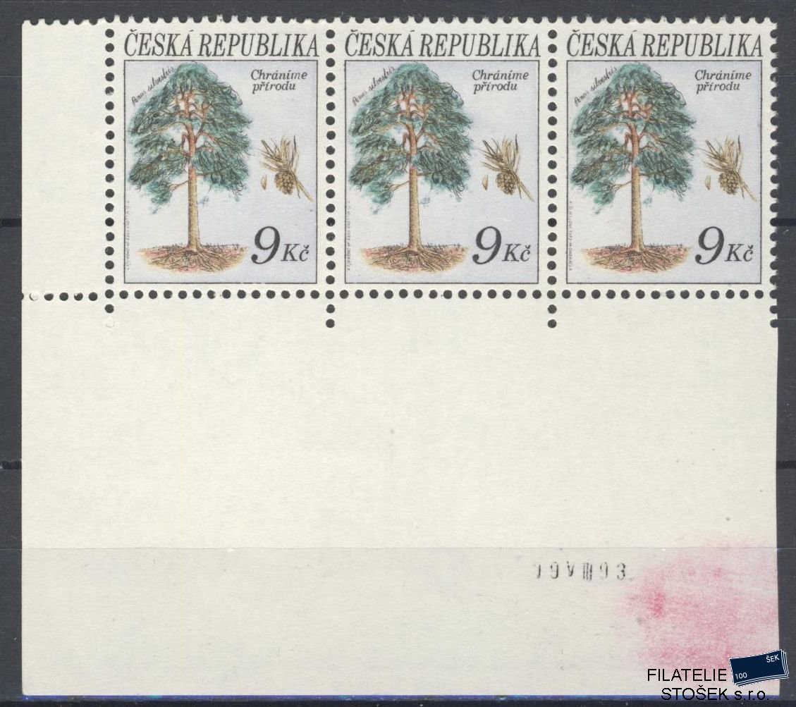Česká republika známky 25 3 Páska - Datum tisku - Barva