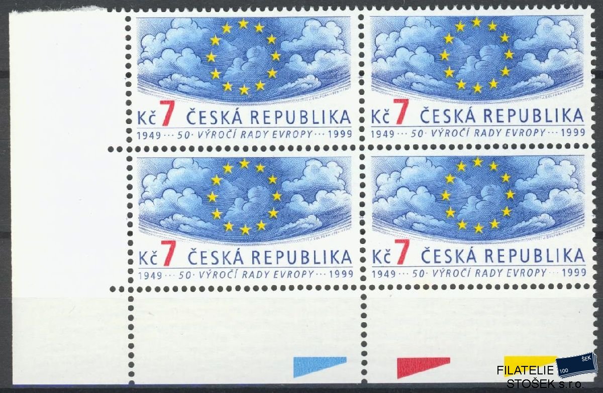 Česká republika známky 214 4 Blok Rohový