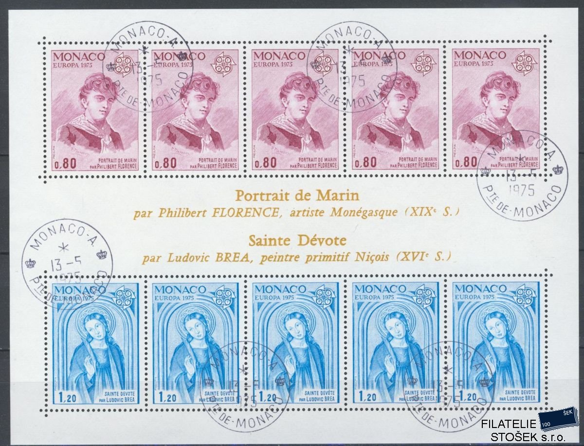 Monako známky Mi 1167-8 (Bl.8)