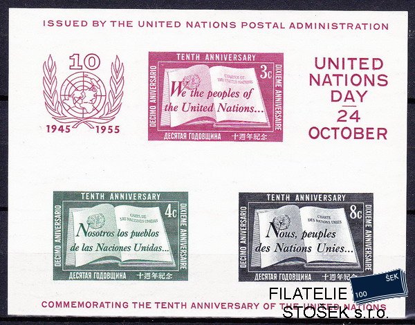 OSN USA známky Mi Bl 1