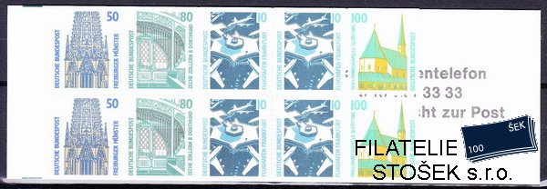 Bundes známky Mi 1340+1342+1347+1406 (MH 34)