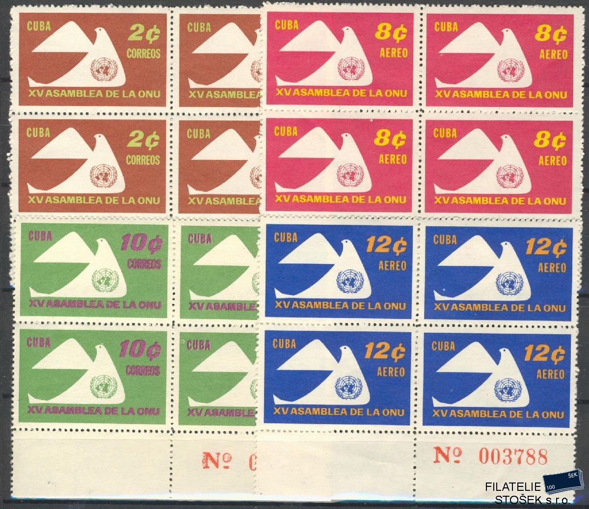 Kuba známky Mi 713-16 4 Blok