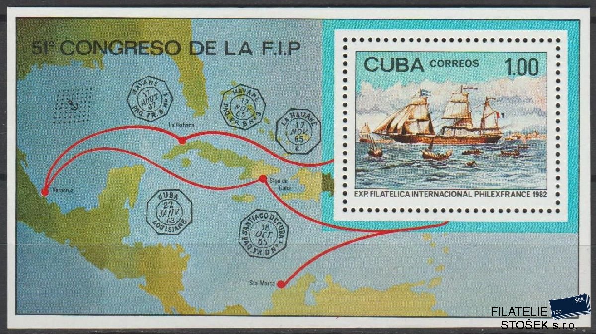 Kuba známky Mi Blok 72