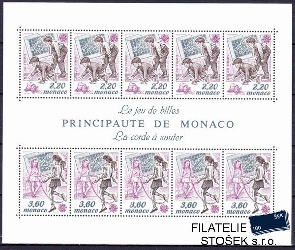 Monako známky Mi 1919-20 (Bl.44)